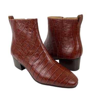 NWOT Talbots Dakota Embossed Croc Leather Ankle B… - image 1