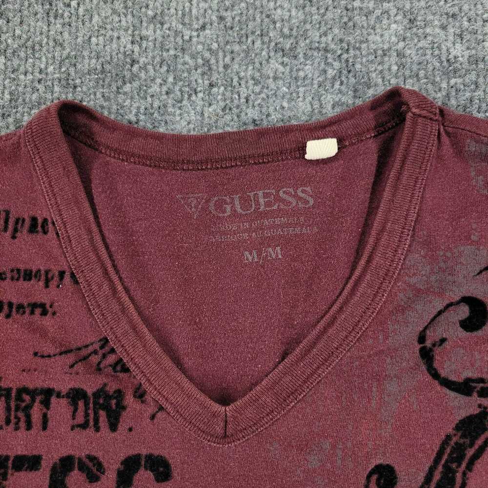 Guess Guess Shirt Men's Medium Red Burgundy Los A… - image 3