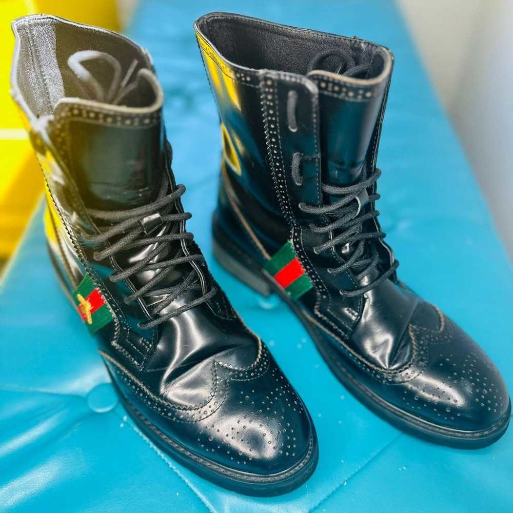 Women’s Luxury Gucci Boots Shoes Size 8.5 US Blac… - image 2