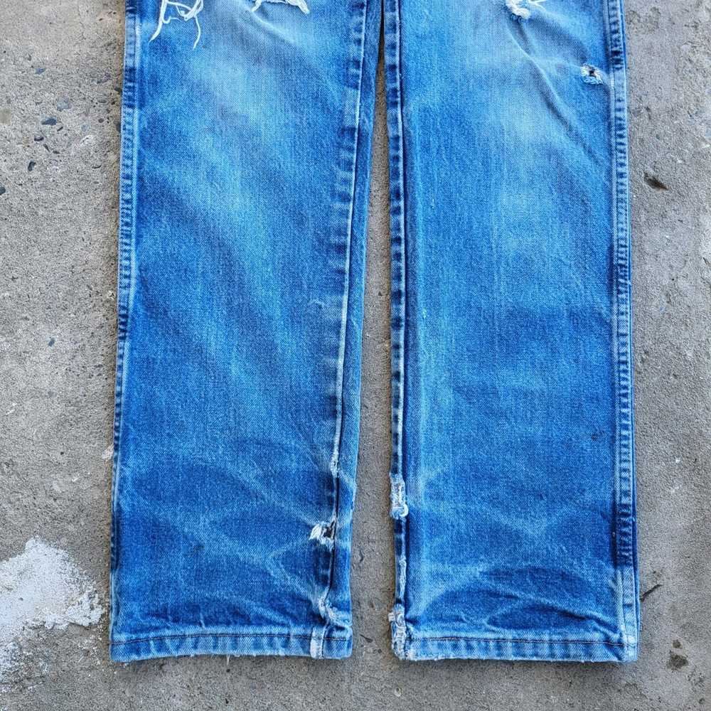 Wrangler Wrangler Jeans 32x33 Blue 13MWZ Trashed … - image 3