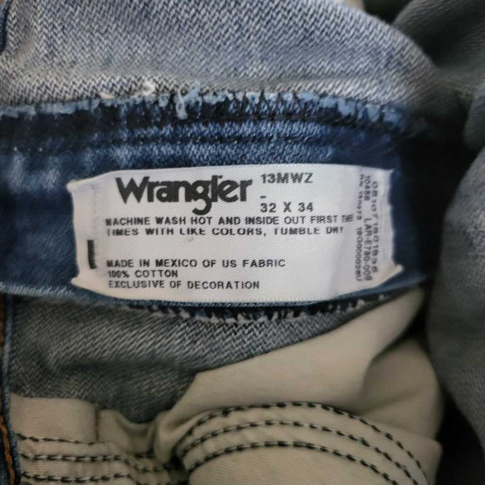 Wrangler Wrangler Jeans 32x33 Blue 13MWZ Trashed … - image 7