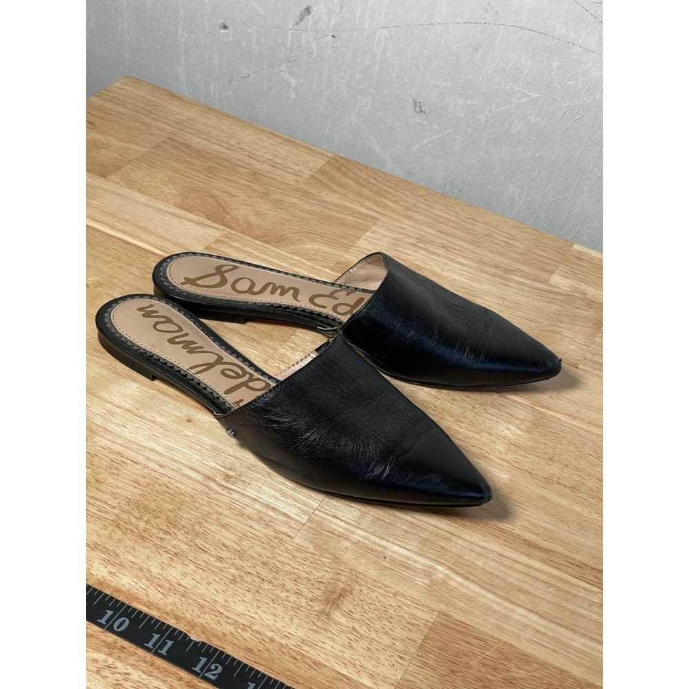 Sam Edelman RUMI Slide Flat Shoes Black Leather P… - image 2