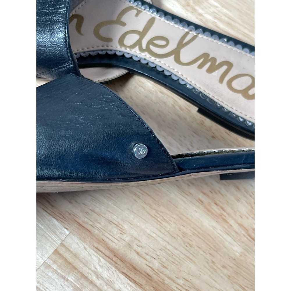 Sam Edelman RUMI Slide Flat Shoes Black Leather P… - image 6