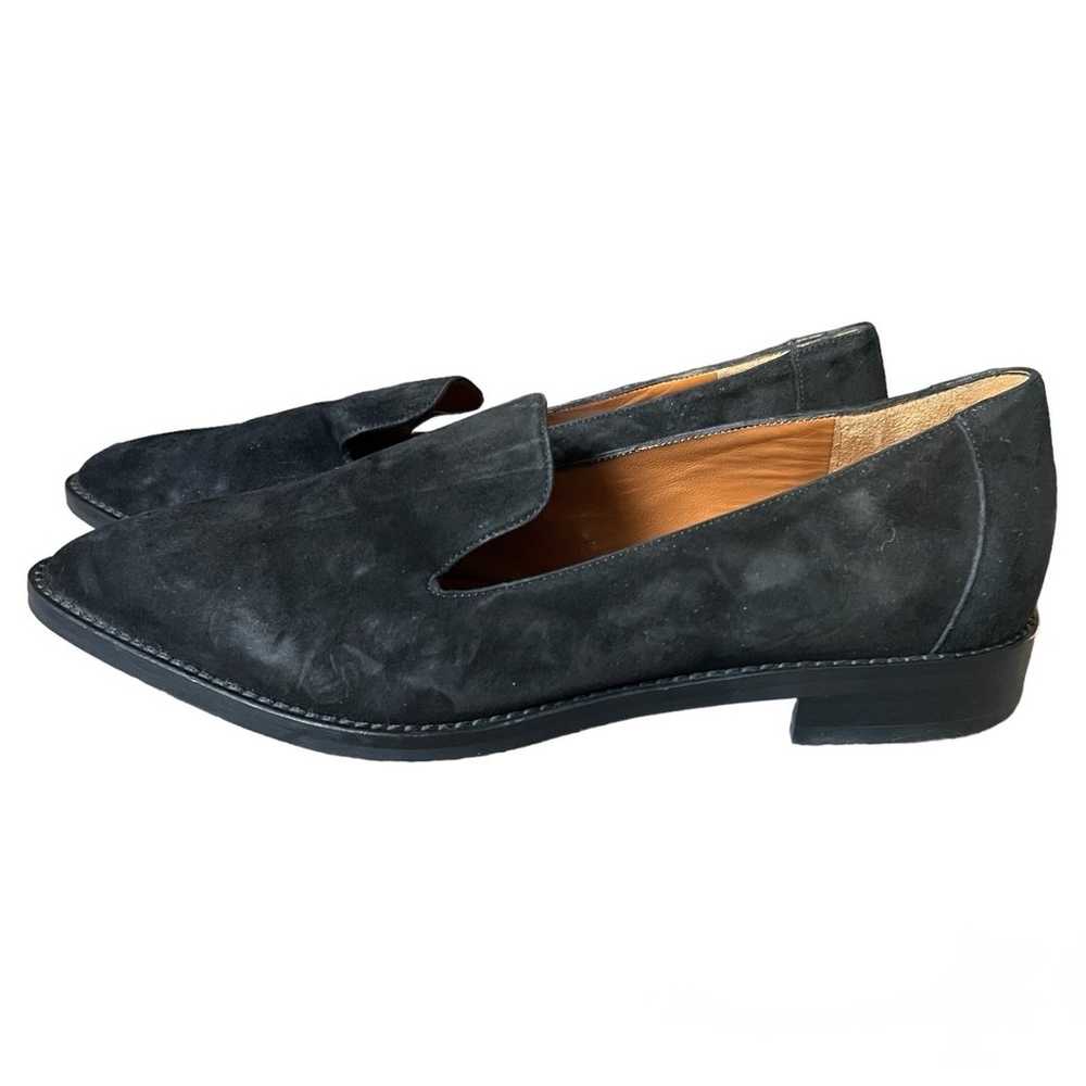 Aquatalia Black Suede Pointed Toe Loafers Size 7.5 - image 3