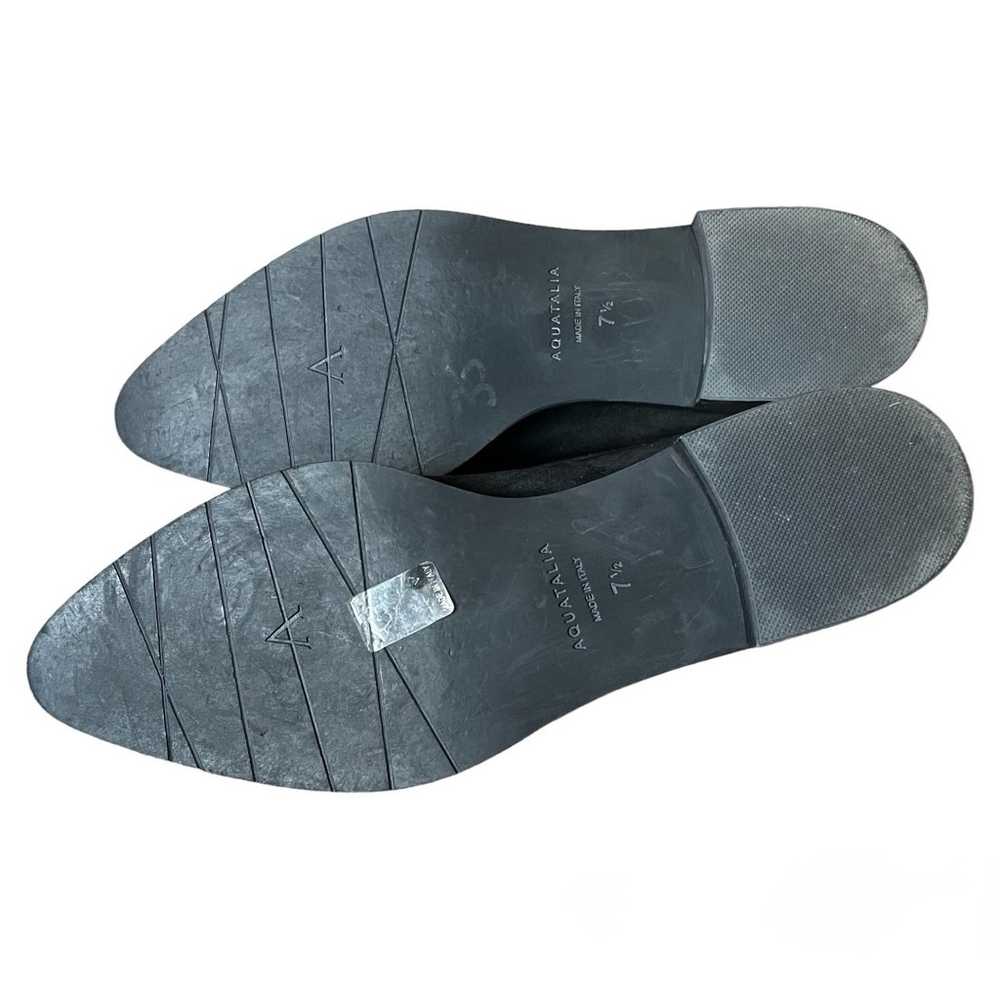 Aquatalia Black Suede Pointed Toe Loafers Size 7.5 - image 4