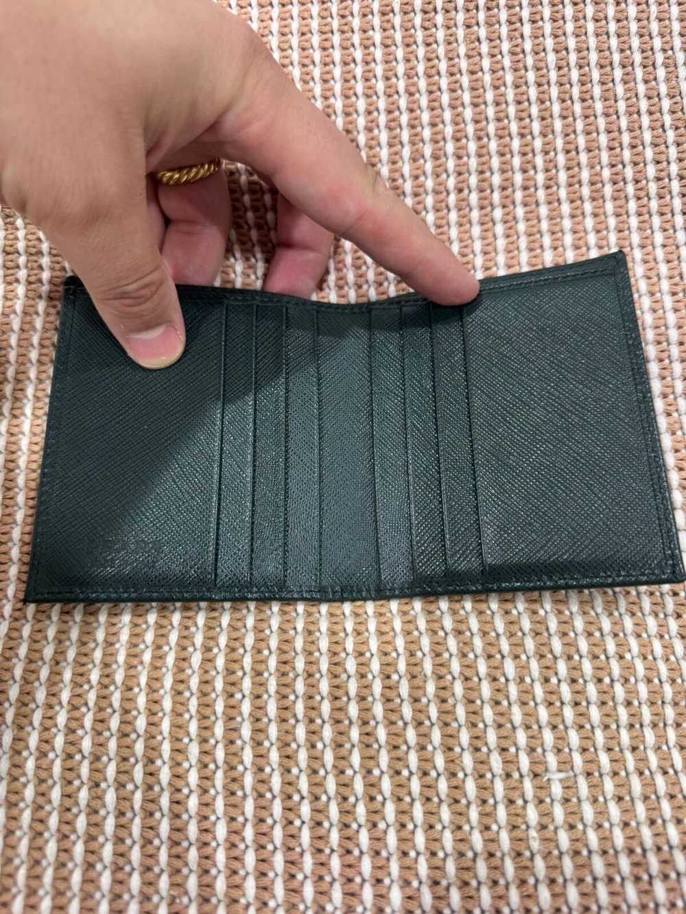 Prada Prada Saffiano Bi-Fold Wallet in Emerald/Gr… - image 2