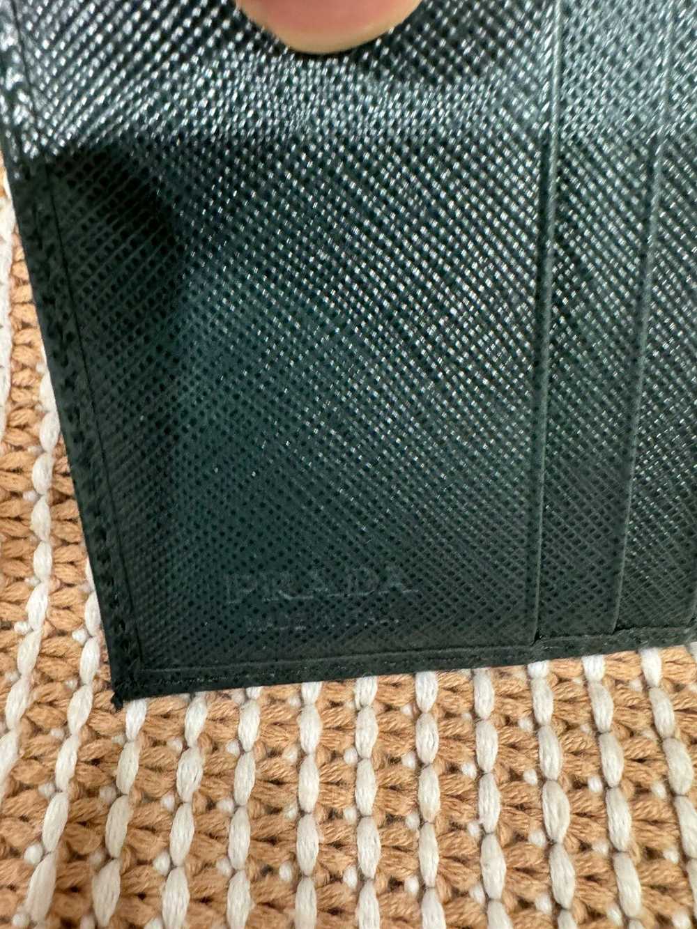 Prada Prada Saffiano Bi-Fold Wallet in Emerald/Gr… - image 3