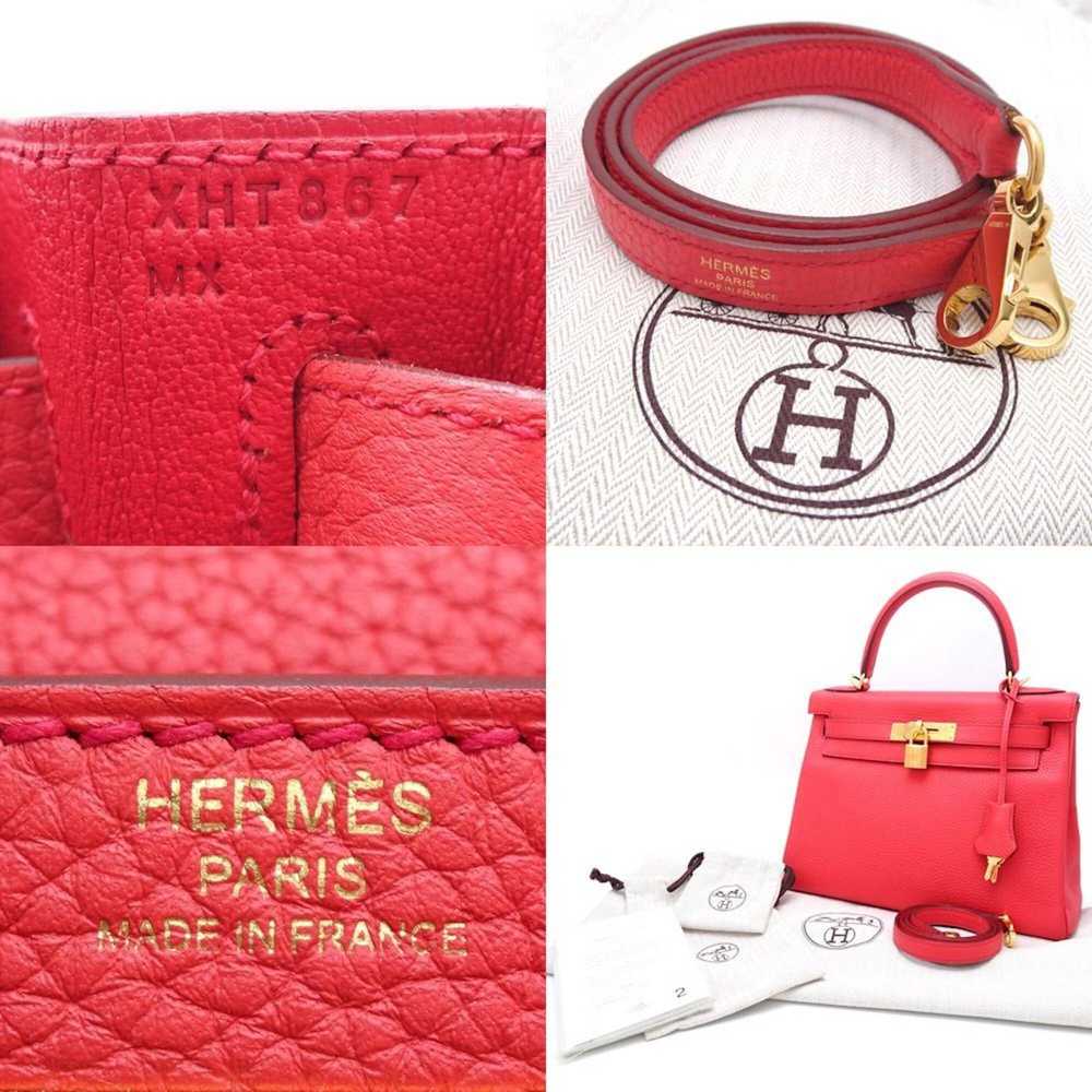 Hermes HERMES Kelly 28 2Way Bag Rouge Tomato X En… - image 7