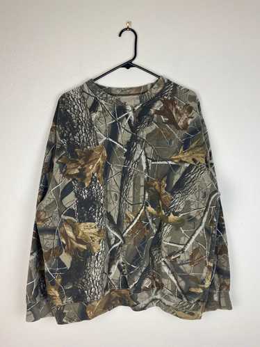 Vintage Rattlers Brand RealTree Camo Heavy Flannel Chamois Shirt Mens L