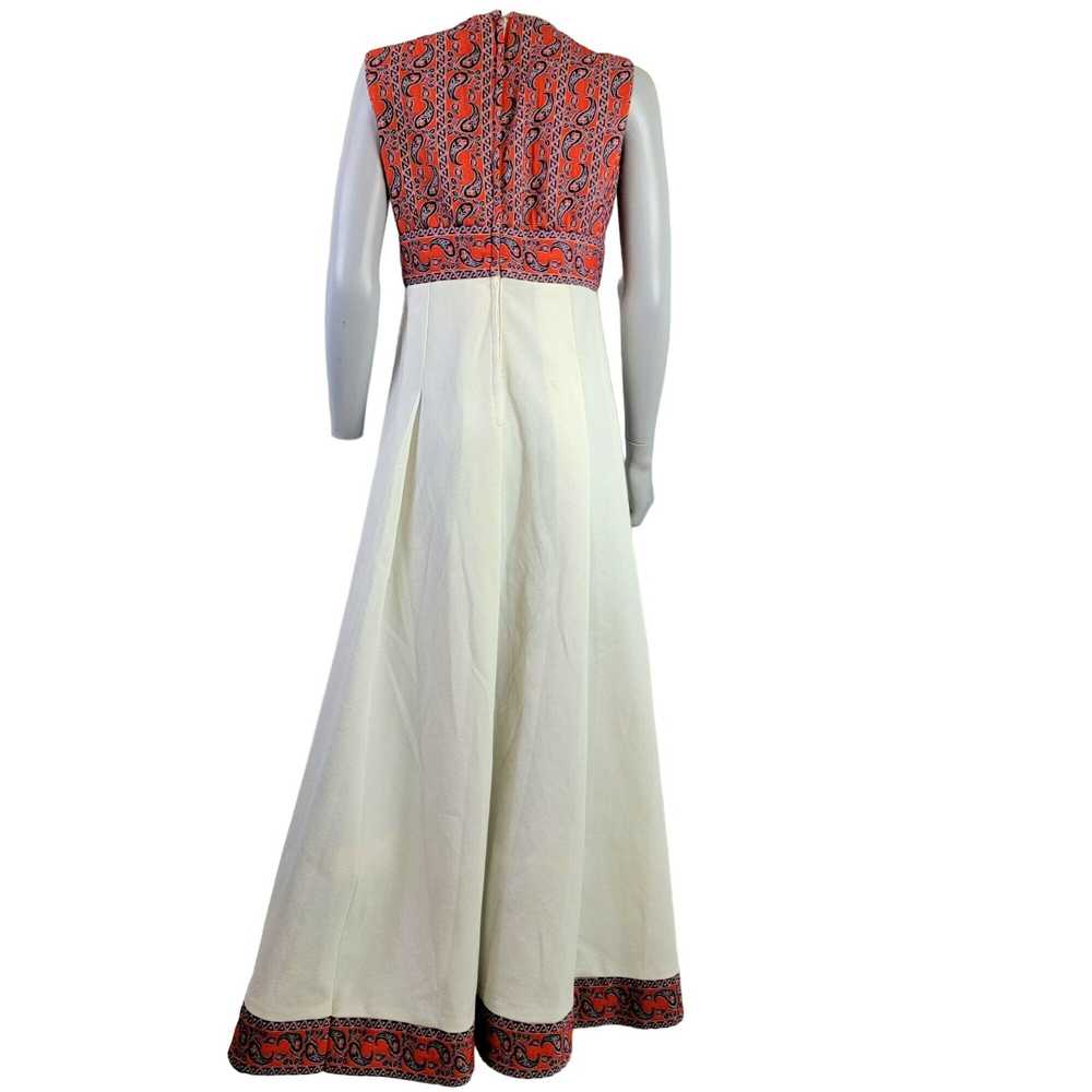 Vintage Vintage 60s Paisley Maxi Peasant Dress Wo… - image 2
