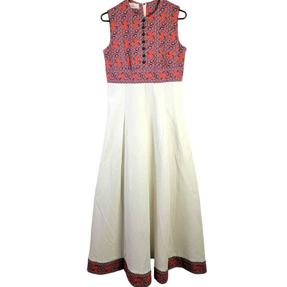 Vintage Vintage 60s Paisley Maxi Peasant Dress Wo… - image 3