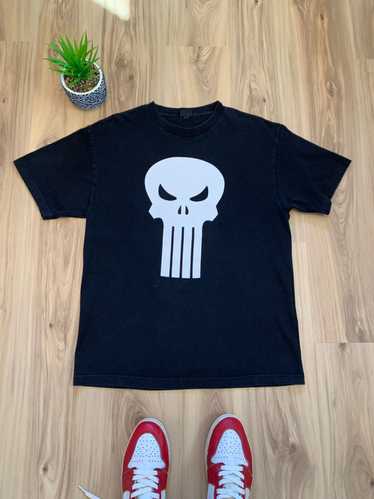 Marvel Comics × Vintage Punisher Skull Tshirt Blac