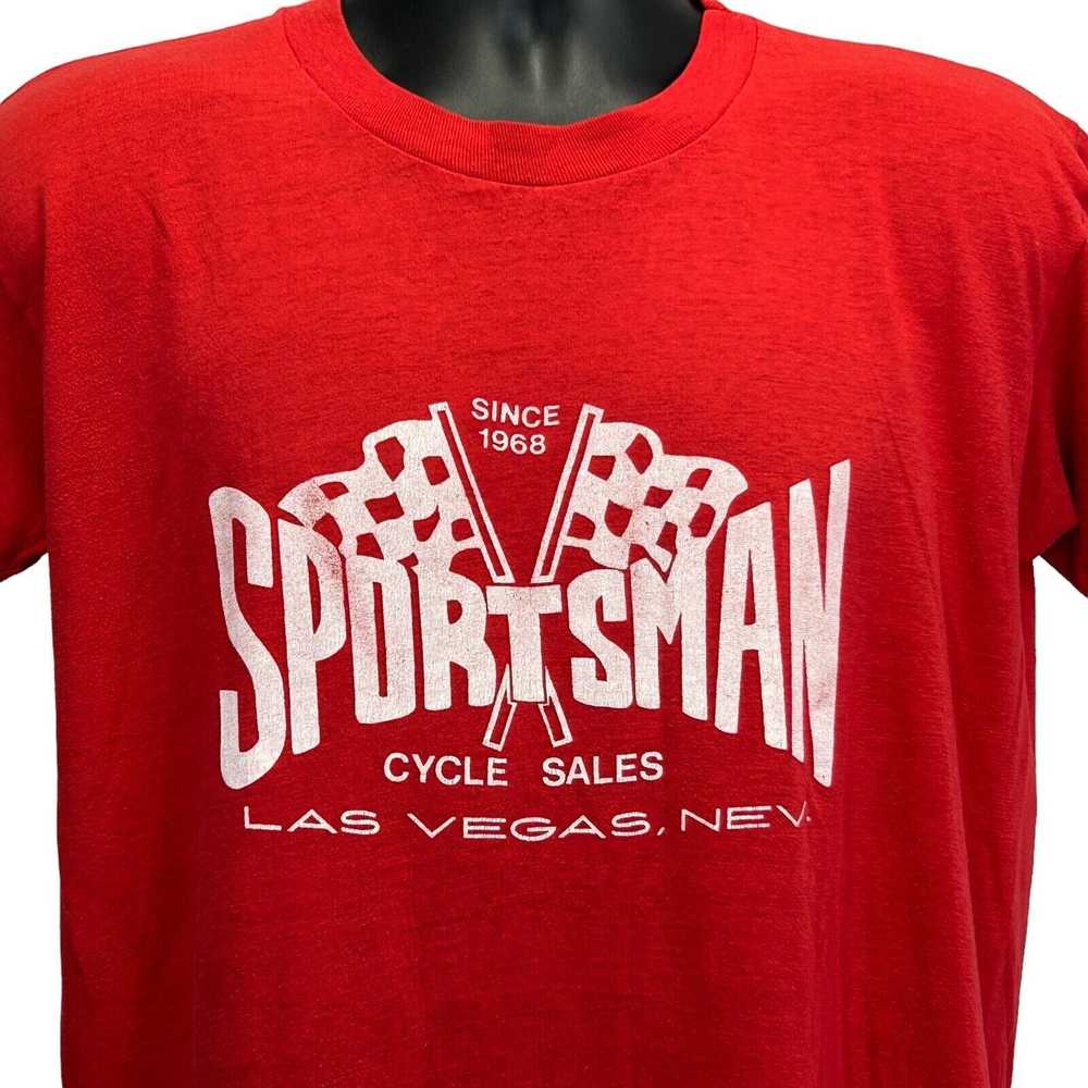Vintage Sportsman Cycle Sales Vintage 80s T Shirt… - image 1