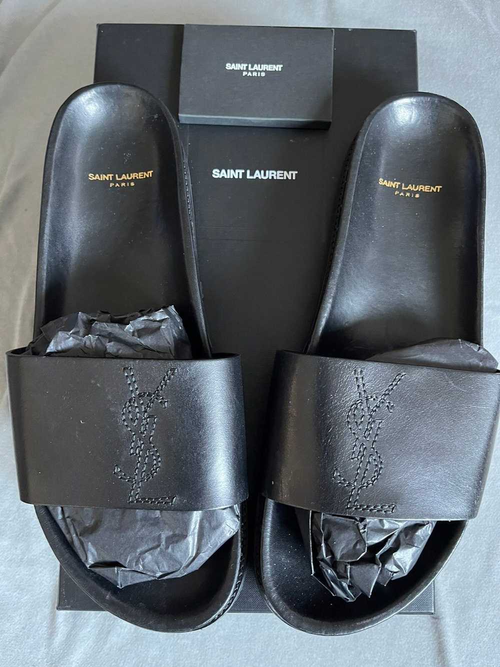 Yves Saint Laurent Yves Saint Laurent Leather Sli… - image 1