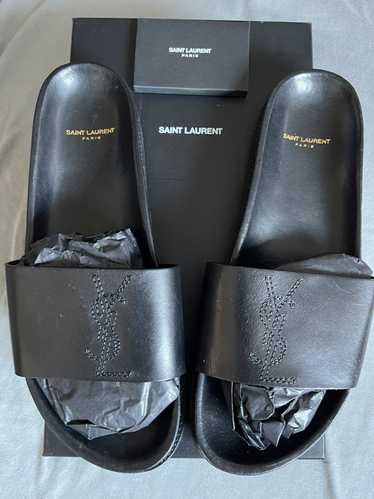 Yves Saint Laurent Yves Saint Laurent Leather Slid