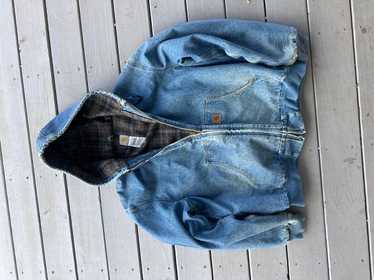 Carhartt × Vintage Vintage denim Carhartt hoodie … - image 1