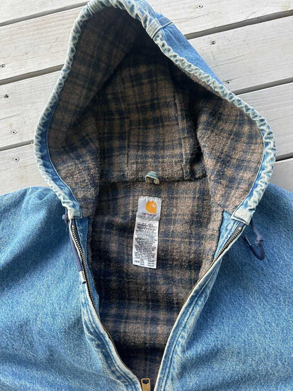 Carhartt × Vintage Vintage denim Carhartt hoodie … - image 6