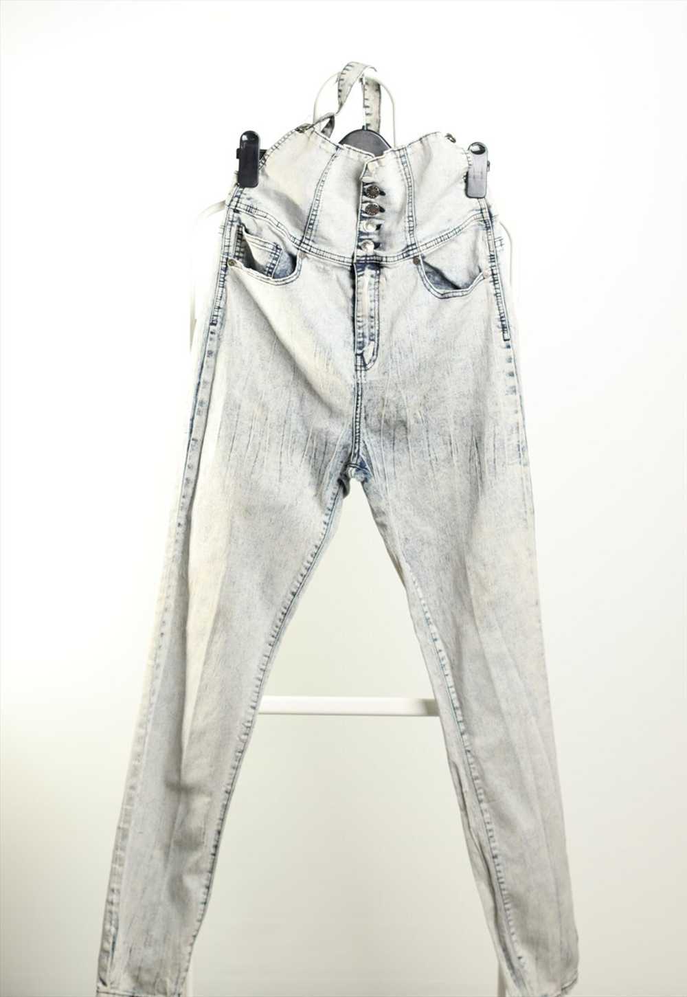 V.I.P. Vintage Denim Dungarees Stretch Slim Fit S… - image 2