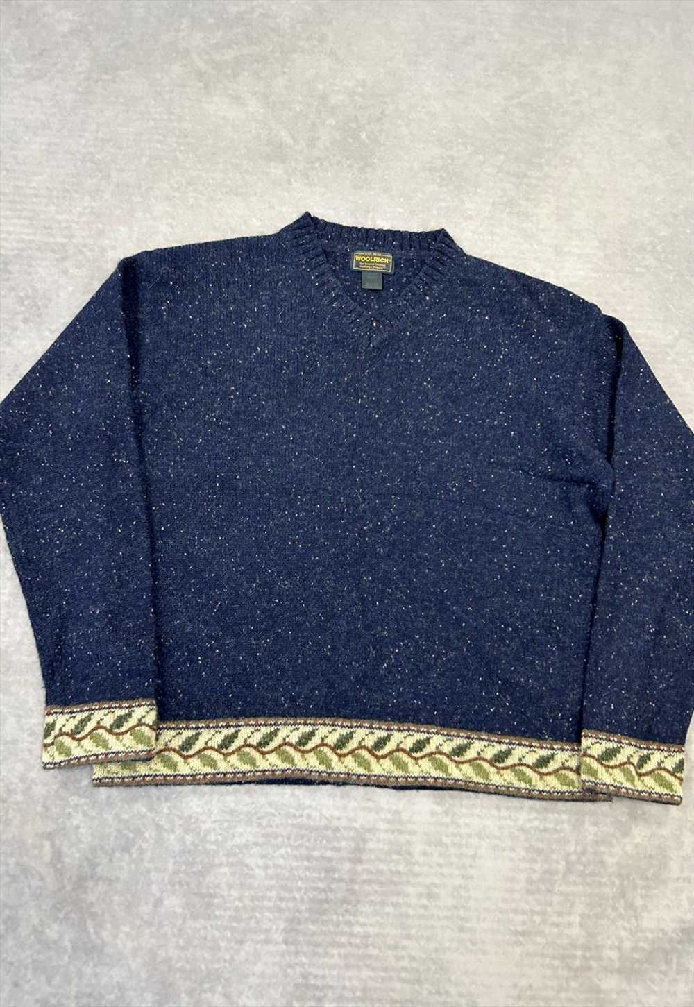 Vintage Woolrich Knitted Jumper Abstract Patterne… - image 2
