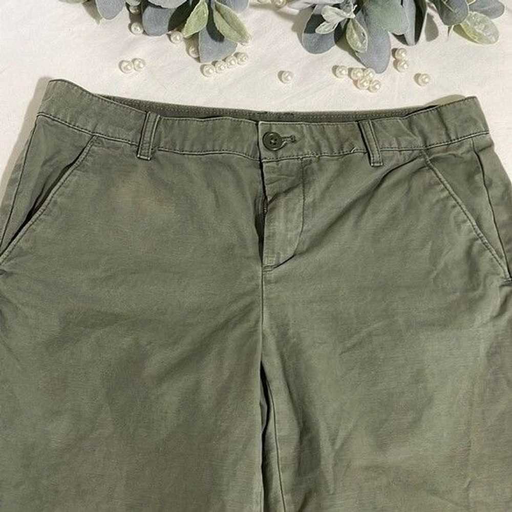 Gap Gap Twill Chino Shorts Cotton Olive Green 4 - image 3