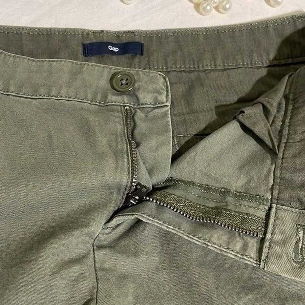 Gap Gap Twill Chino Shorts Cotton Olive Green 4 - image 4