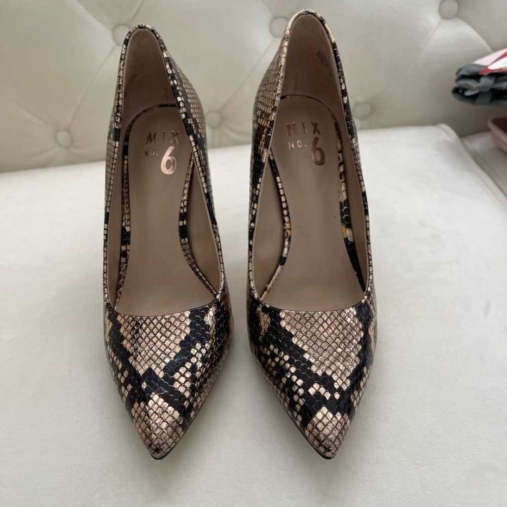 Rose Gold Metallic Snake Print Size 6 - image 10