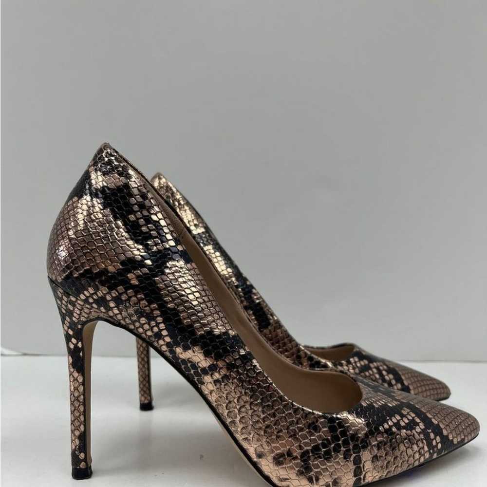 Rose Gold Metallic Snake Print Size 6 - image 1