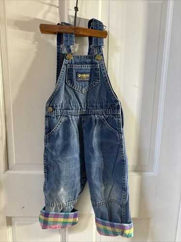 vintage oshkosh 3T コンフェッティ　オーバーオール vintage OSHKOSH B'Gosh Sz 3T Overalls Red White Stripe Made