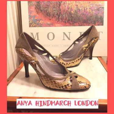 Sz 7-ANYA HINDMARCH LONDON 3.5" PUMPS - image 1