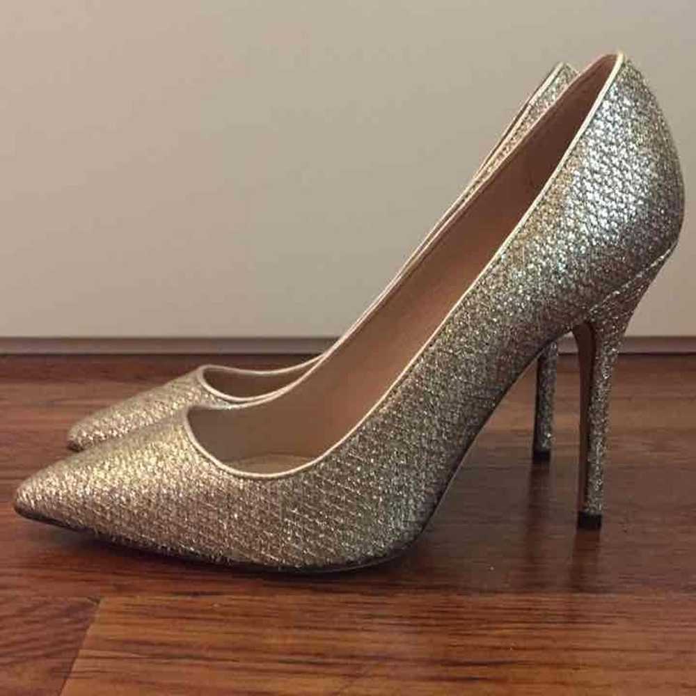 J.Crew Roxie Snakeskin Gold Silver Pumps - image 2