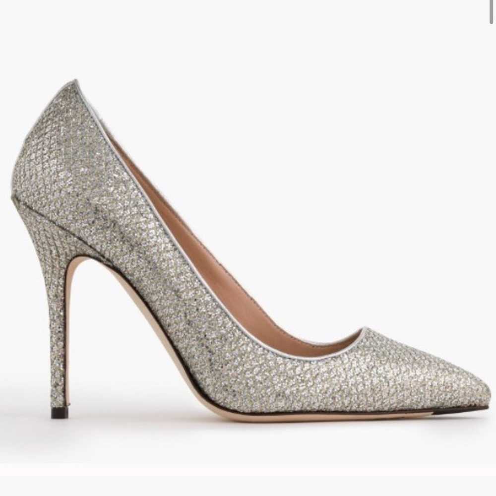 J.Crew Roxie Snakeskin Gold Silver Pumps - image 4