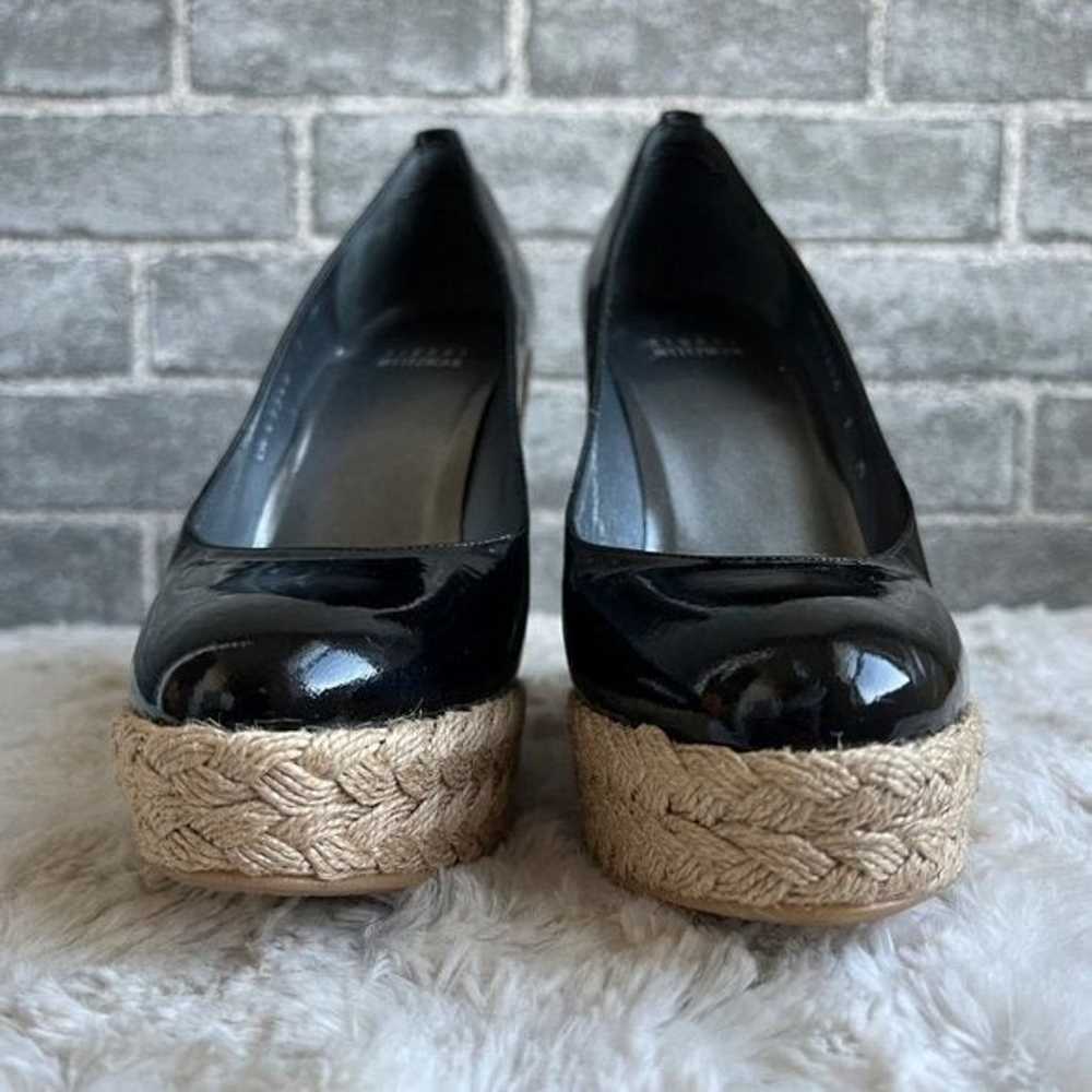 Stuart Weitzman Black Patent Leather Espadrilles … - image 5