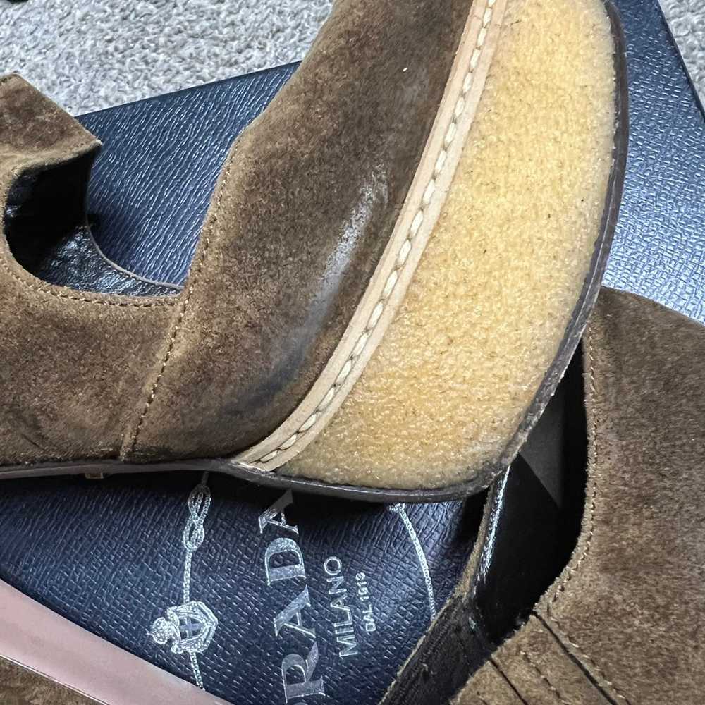 Prada suede brown heels 38 - image 4