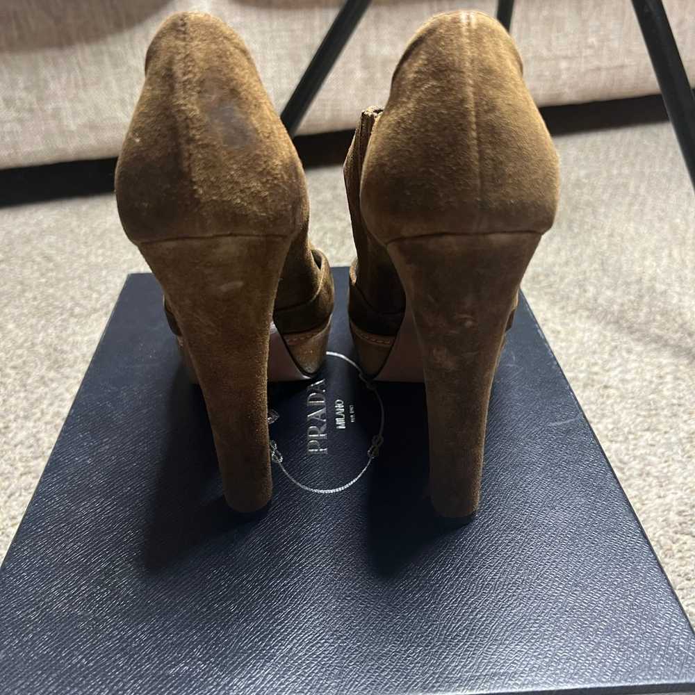 Prada suede brown heels 38 - image 6