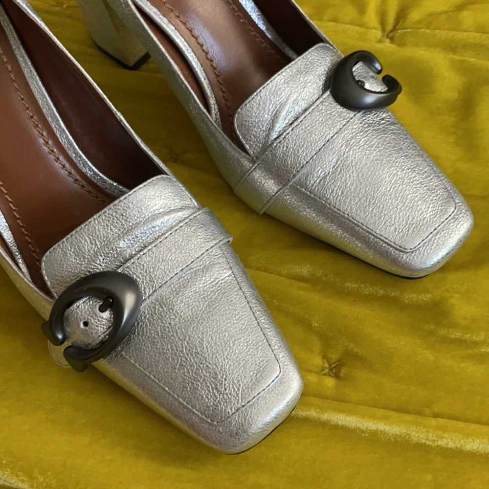 Coach Jade Metallic Heeled Loafers - image 3