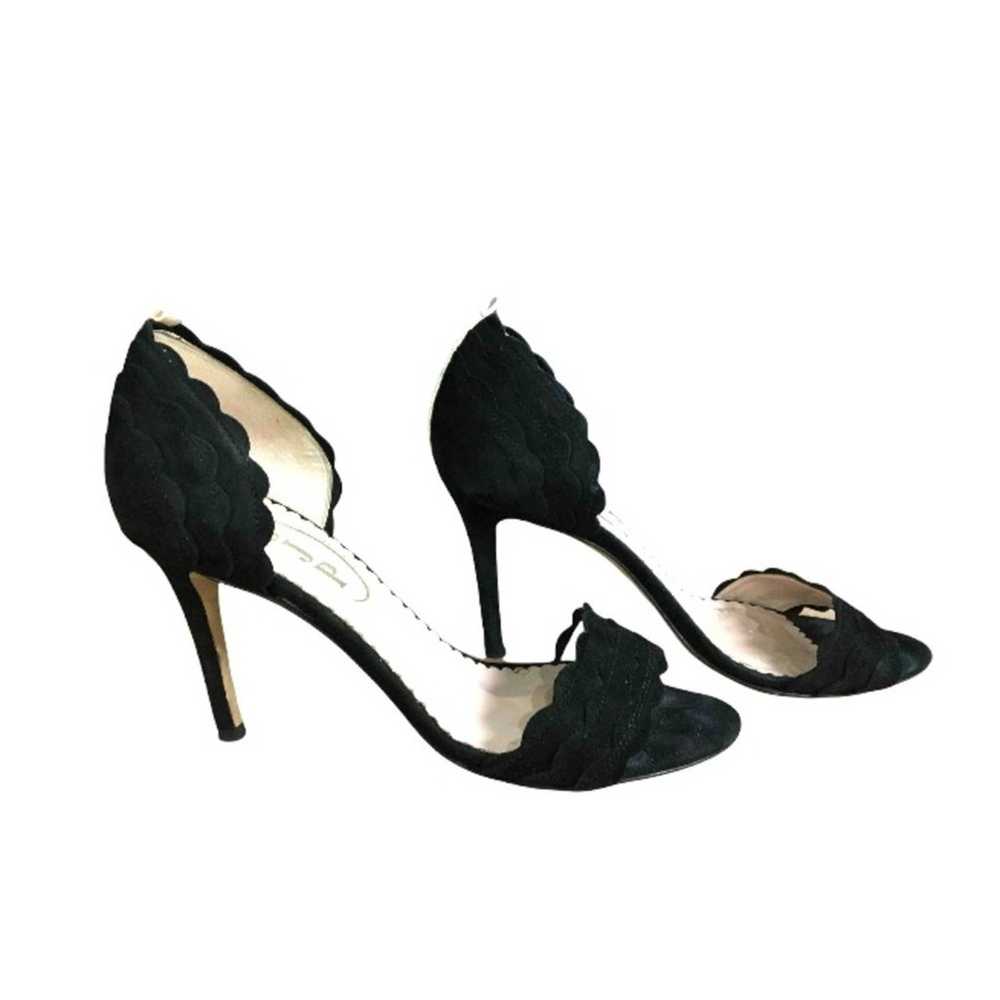 Sarah Jessica Parker Black Bobbie Suede Scalloped… - image 2