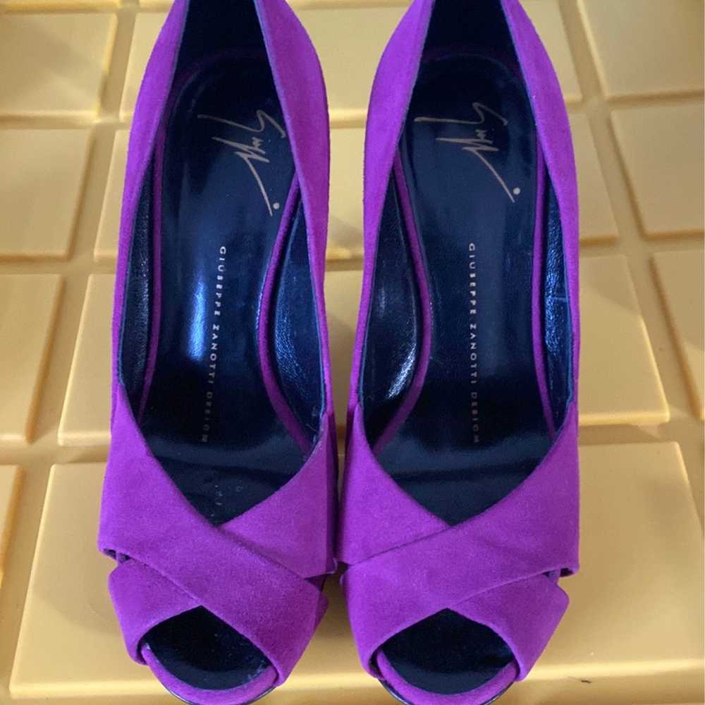 Giuseppe Zanotti Purple Suede High Heels Size 36 … - image 2