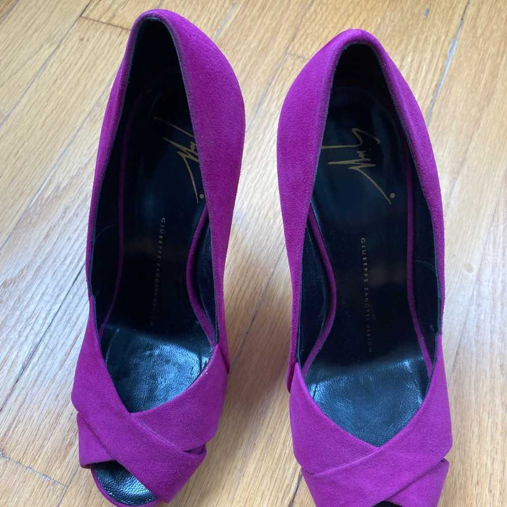 Giuseppe Zanotti Purple Suede High Heels Size 36 … - image 5