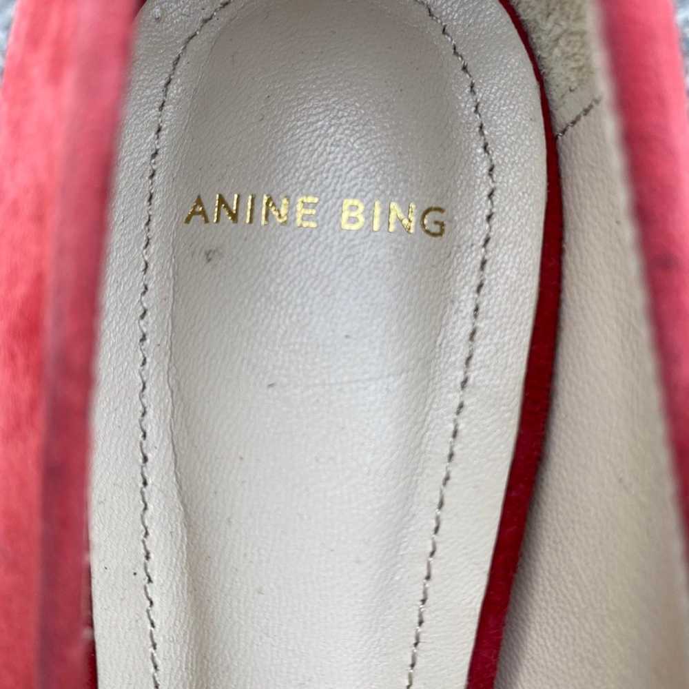 Anine Bing red suede high heel shoes size 37 - image 11