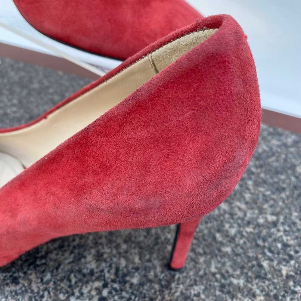 Anine Bing red suede high heel shoes size 37 - image 3