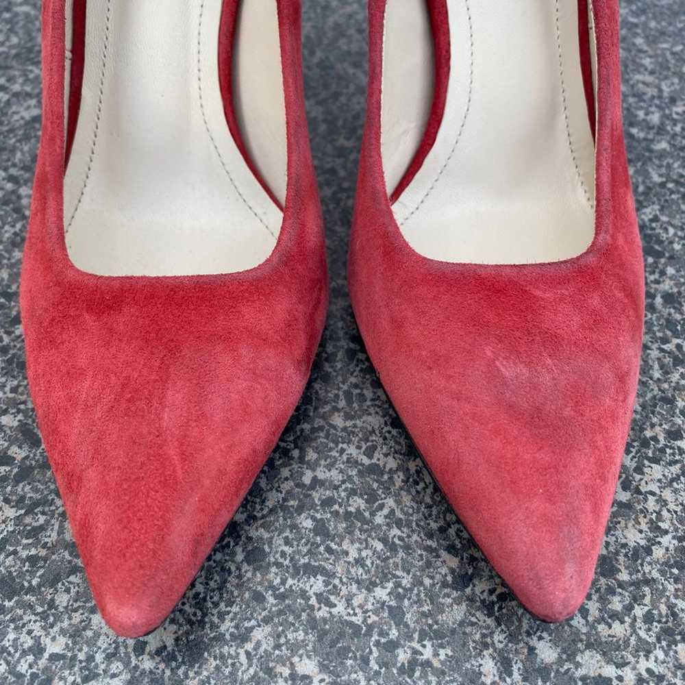 Anine Bing red suede high heel shoes size 37 - image 6