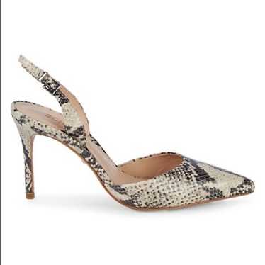 Schutz Maysha Snakeskin-Embossed Leather