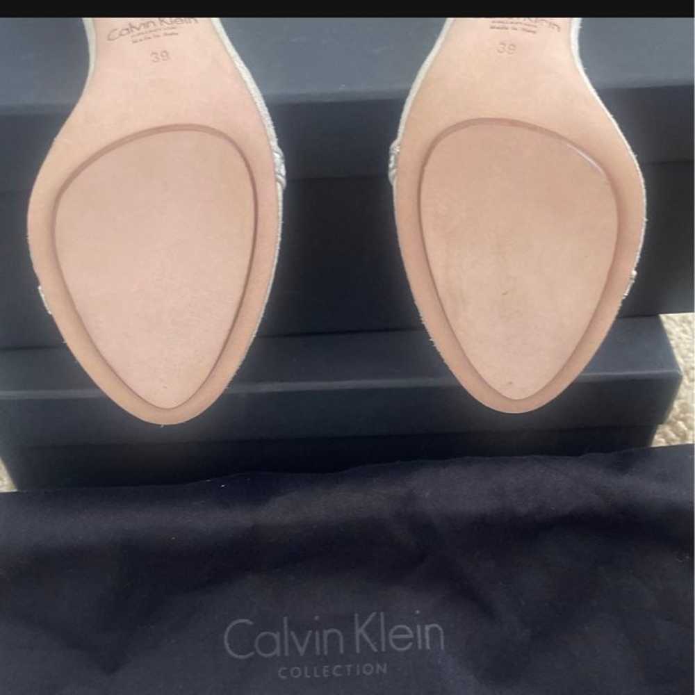 BRAND NEW CALVIN KLEIN VALERY PYTHON / SUEDE SAND… - image 2