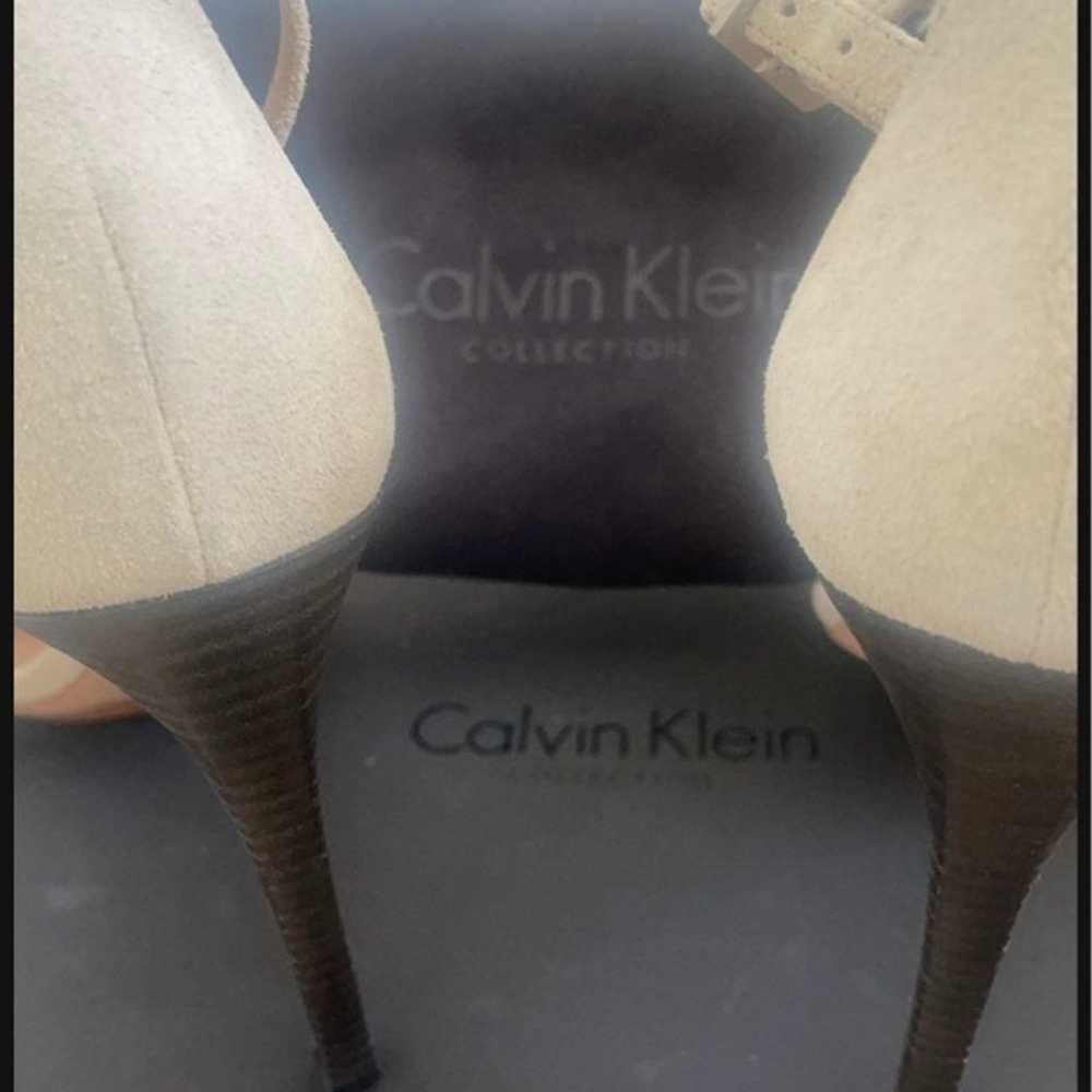 BRAND NEW CALVIN KLEIN VALERY PYTHON / SUEDE SAND… - image 4