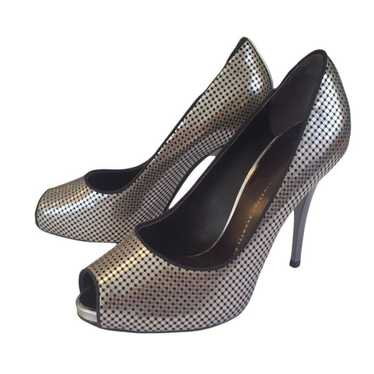 Giuseppe Zanotti Silver Leather Heels