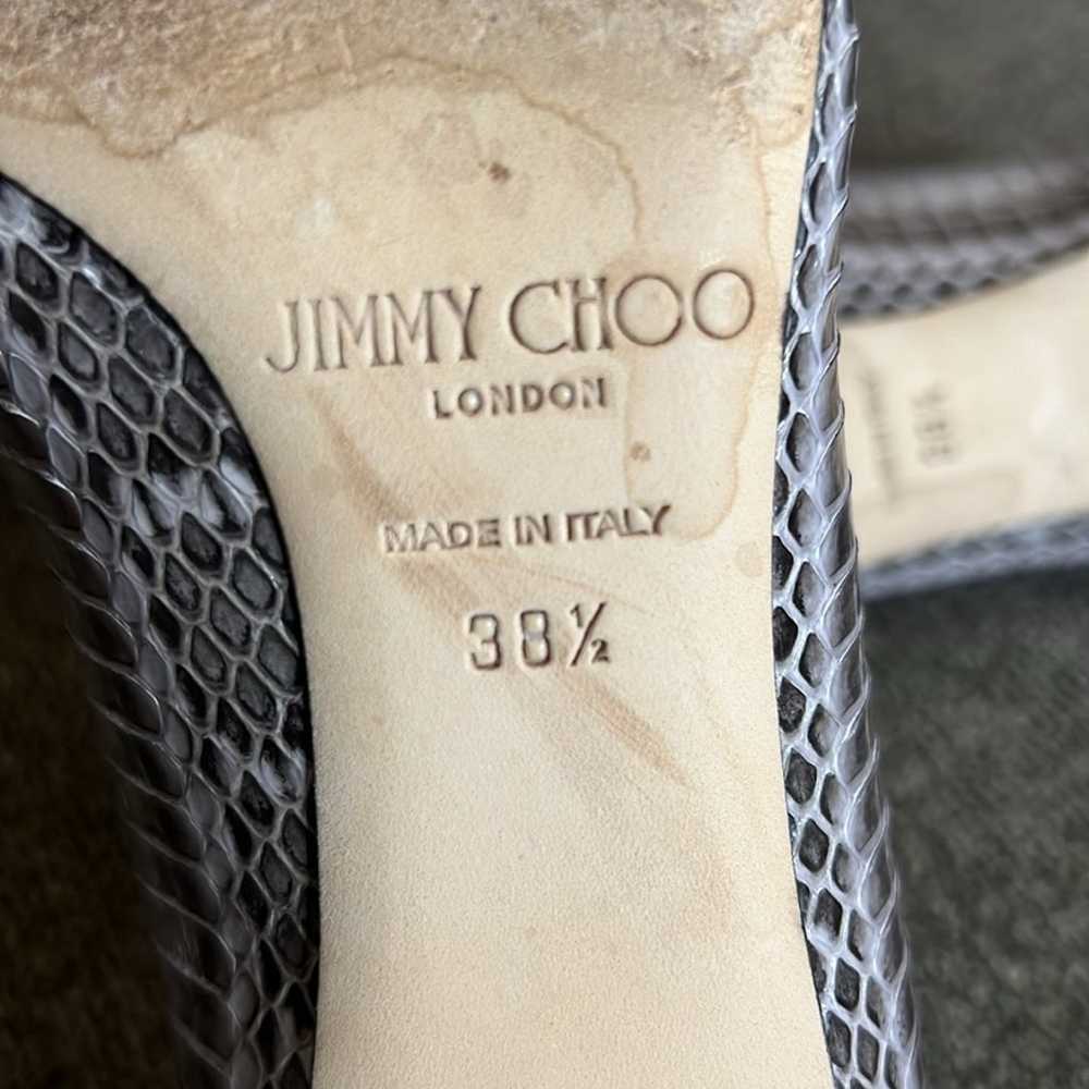Jimmy Choo "Amelia" snake-embossed leather pumps … - image 11