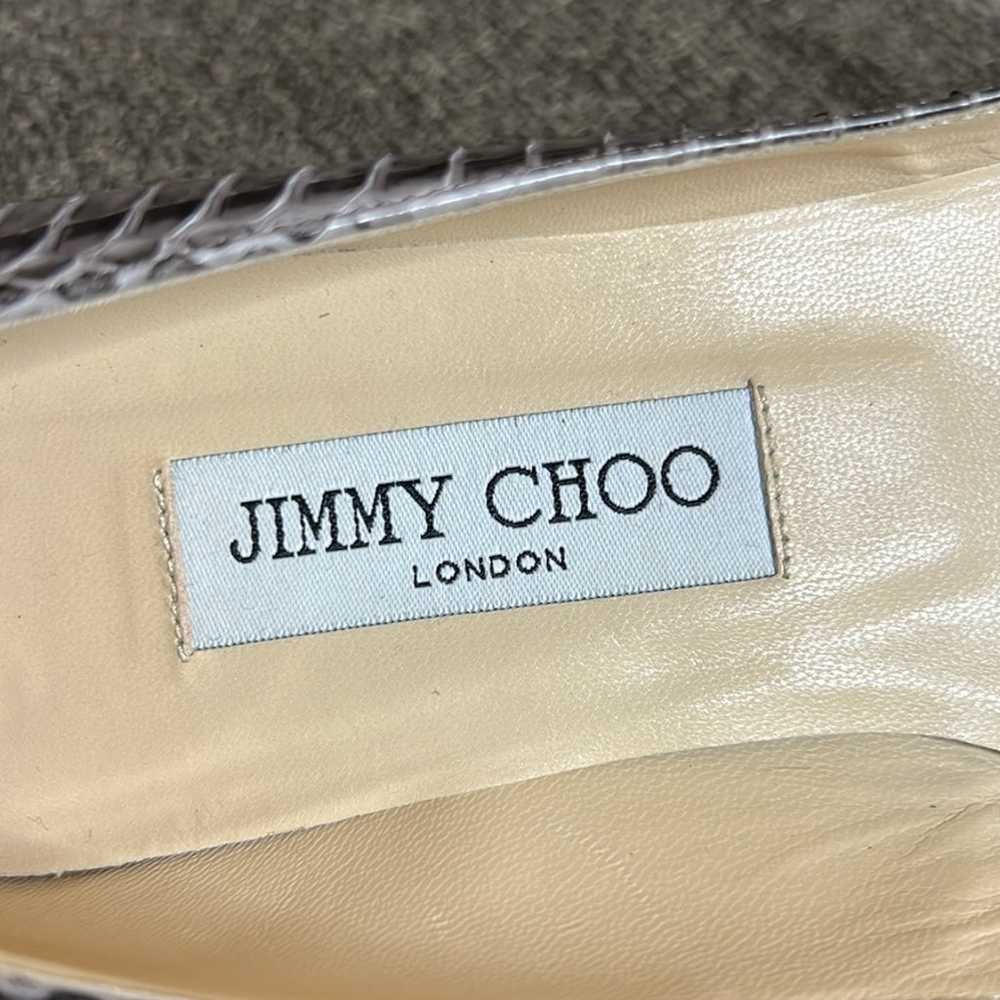 Jimmy Choo "Amelia" snake-embossed leather pumps … - image 8