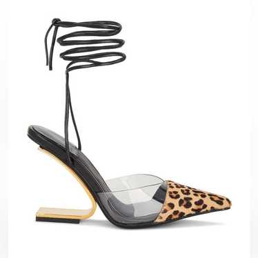 Jeffrey Campbell Medici Sandal in Black Patent & S