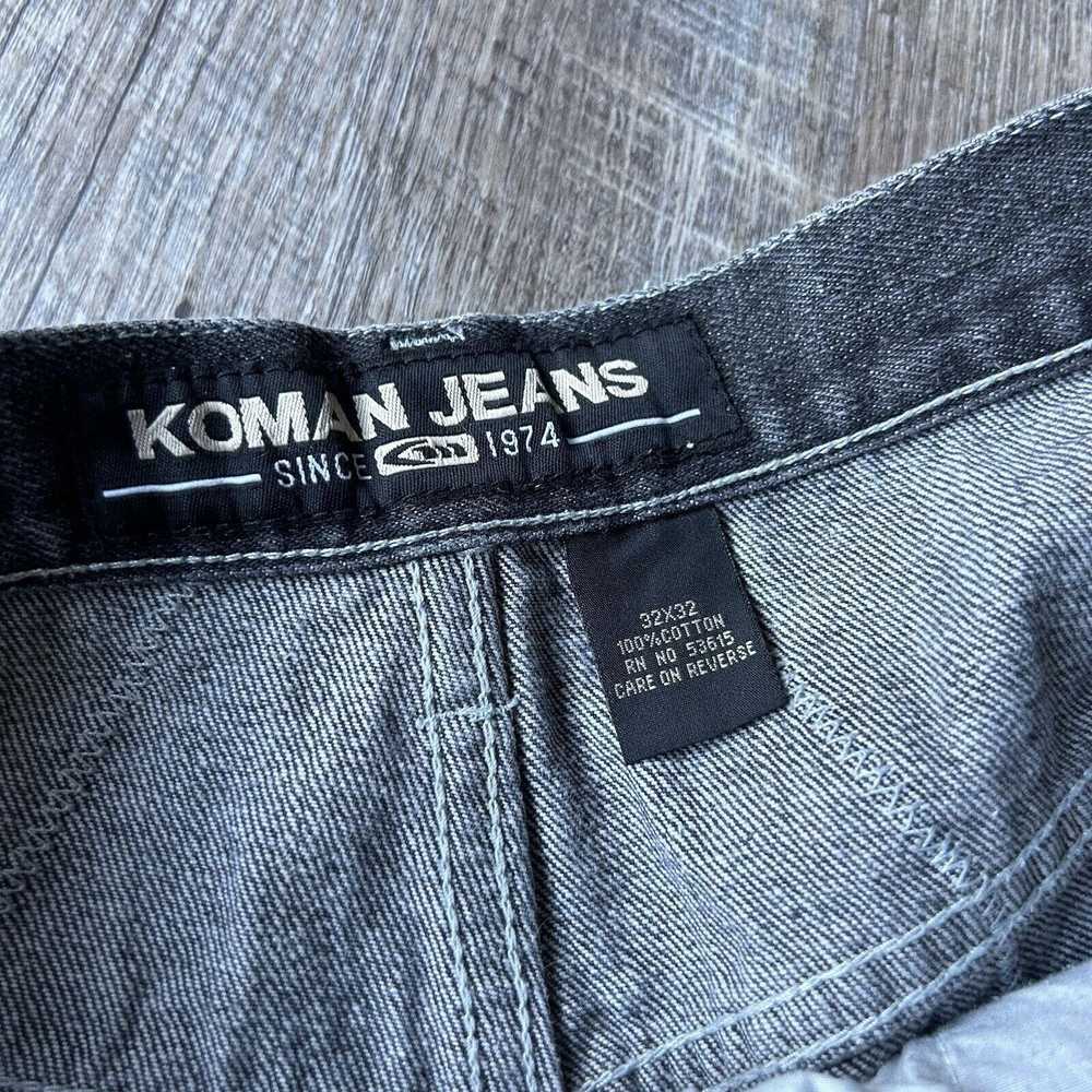 Koman VTG Koman Jeans 32x29 Wide Faded Distressed… - image 8
