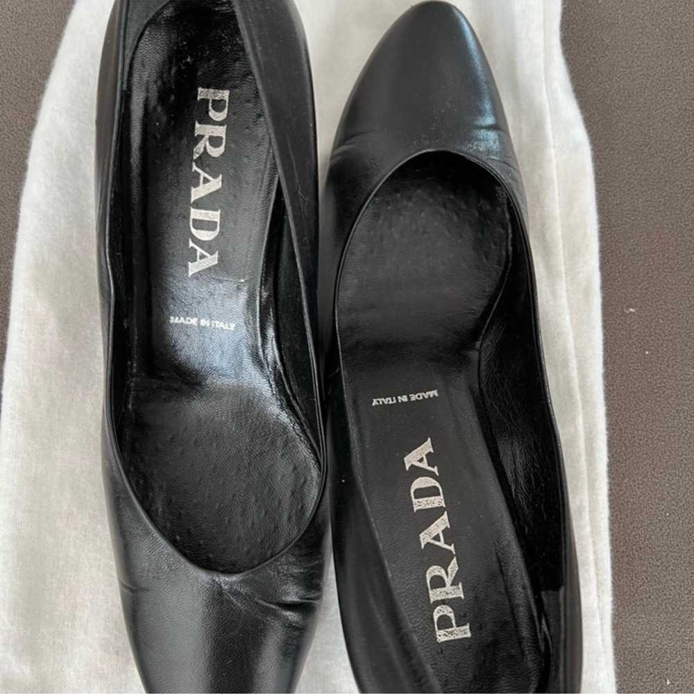Prada black leather pumps. Size 5.5. Very gently … - image 3